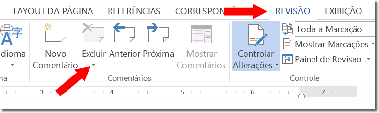 Deletar todos os comentários - Word